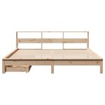 vidaXL Lit bibliothèque sans matelas 200x200 cm bois massif de pin