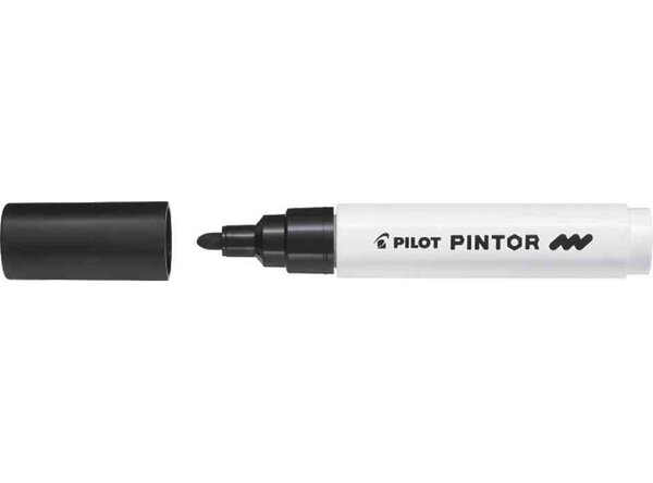 Marqueur à pigment PINTOR pointe moyenne ogive noir PILOT
