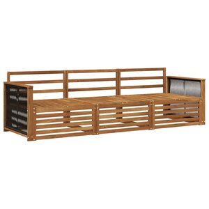 vidaXL Ensemble de canapés d'extérieur 3 Pièces Naturel