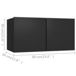 vidaXL Ensemble de meuble TV 5 Pièces Noir Bois d'ingénierie