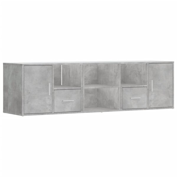 vidaXL Armoire d'angle gris béton 160x40x45 cm bois d’ingénierie