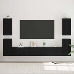vidaXL Ensemble meuble TV 7 Pièces Chêne noir 60 x 30 x 30 cm