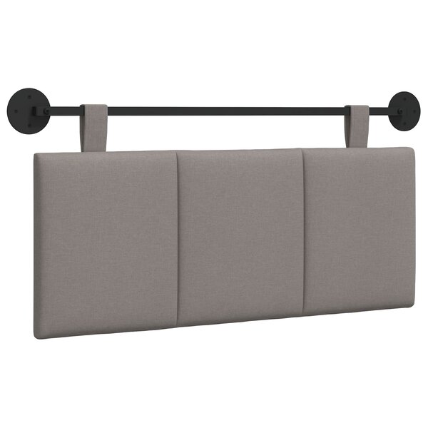 vidaXL Tête de lit suspendue Taupe Velours