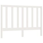 vidaXL Tête de lit Blanc 126x4x100 cm Bois massif de pin