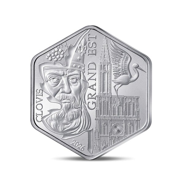 Collection des régions - Grand Est Monnaie de 10€ Argent hexagonale