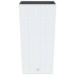 vidaXL Jardinière et intérieur amovible blanc 21 /49 L rotin PP
