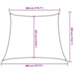 vidaXL Voile d'ombrage 160 g/m² Taupe 3/4x3 m PEHD