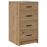 vidaXL Buffet chêne artisanal 40 x 41 x 75 cm Bois d'ingénierie