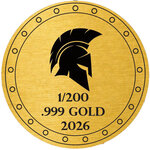 Monnaie BATTLE OF THERMOPYLAE 1/200 Oz Medaille Or 2026 (PRÉCOMMANDE)