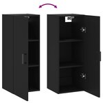 vidaXL Armoire murale noir 34 5x34x90 cm