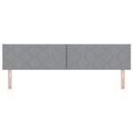Tête de lit LED vidaXL avec design en blocs de diamant en gris clair  200 cm en tissu