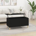 vidaXL Table basse Noir 90x44 5x45 cm Bois d'ingénierie