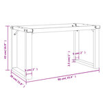 vidaXL Pieds de table basse cadre en O 90x30x43 cm fonte
