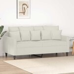 vidaXL Canapé à 2 places Crème 140 cm Velours
