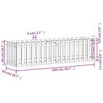 vidaXL Lit surélevé de jardin design de clôture bois douglas massif