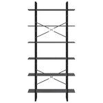 vidaXL Armoire haute Gris 100x30x210 cm Bois de pin solide