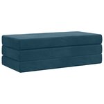 vidaXL Canapé-lit pliable 160 x 67 x 45 cm Bleu