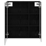 vidaXL Armoire Miroir de Salle de Bain Chêne noir 63 5 x 15 5 x 70 cm