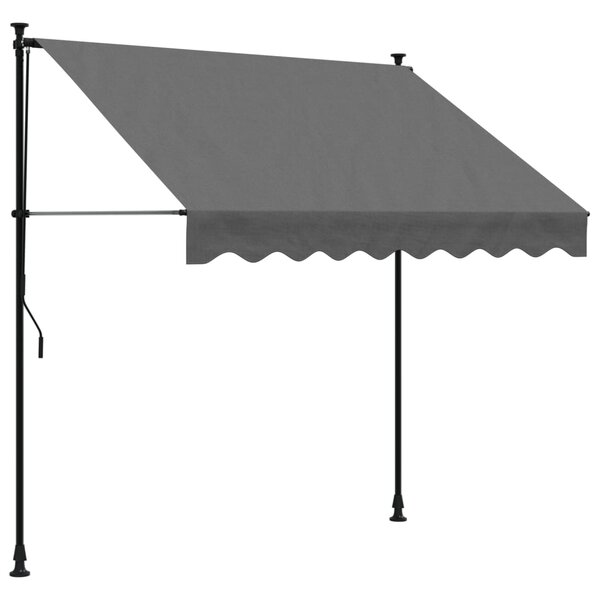 vidaXL Auvent rétractable anthracite 200x150 m tissu et acier