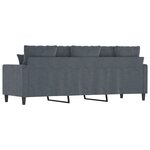 vidaXL Canapé à 3 places Gris foncé 180 cm Velours