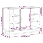 vidaXL Armoire lavabo de salle de bain chêne fumé bois d'ingénierie