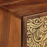 vidaXL Cabinet de salle de bain avec porte Marron miel 38 x 33 x 58 cm