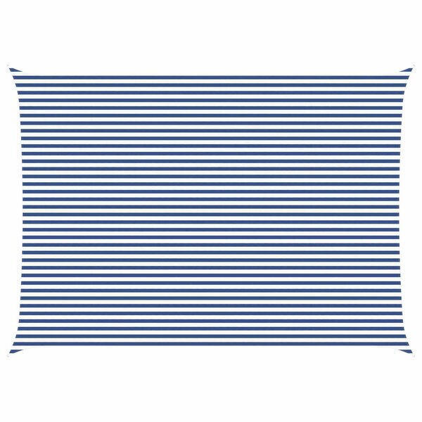 vidaXL Voile d'ombre Bleu et Blanc 5 x 7 m 100   polyester Oxford