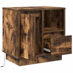 vidaXL Cabinet de chevet Chêne fumé 50 x 34 5 x 50 cm.