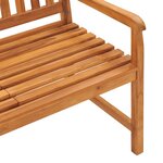 vidaXL Banc de jardin à 3 places avec table 150 cm Bois de teck massif