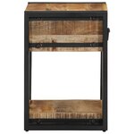 vidaXL Tables de chevet 2 Pièces 40x35x50 cm bois de manguier massif brut
