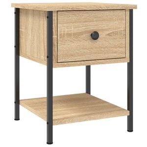 vidaXL Table de chevet chêne sonoma 34x35 5x45 cm bois d'ingénierie