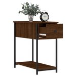 vidaXL Table de chevet chêne marron 30x60x60 cm bois d'ingénierie