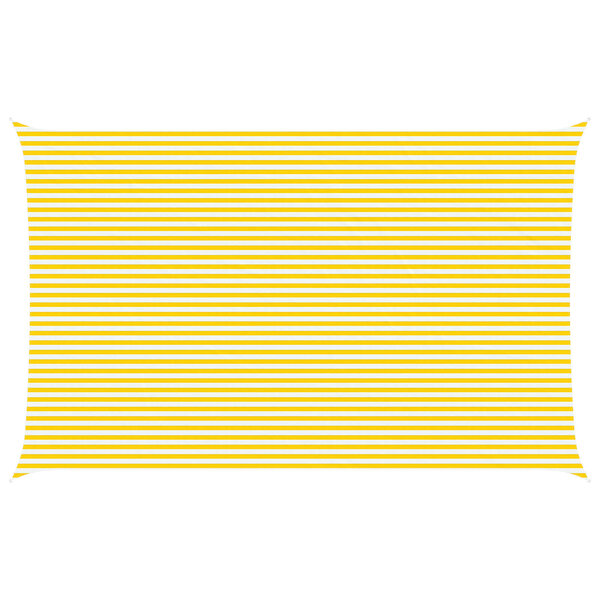 vidaXL Voile d'ombre Jaune et blanc 8 x 5 m 100   polyester Oxford