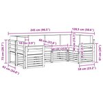 vidaXL Ensemble de canapés d'extérieur 5 Pièces Blanc et Beige