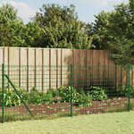 vidaXL Clôture en treillis métallique et piquet d'ancrage vert 0 8x10m
