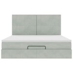 VidaXL Cadre de lit ottoman et matelas gris clair 160x200cm velours