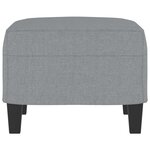 vidaXL Repose-pied Gris clair 60x50x41 cm Tissu