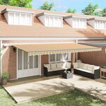 vidaXL Auvent Rétractable Multicolore 600 × 350 cm tissu
