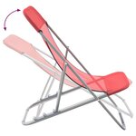 vidaXL Chaises plage pliantes lot de 2 textilène acier enduit poudre