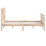 vidaXL Cadre de lit 135x190 cm Double Bois massif