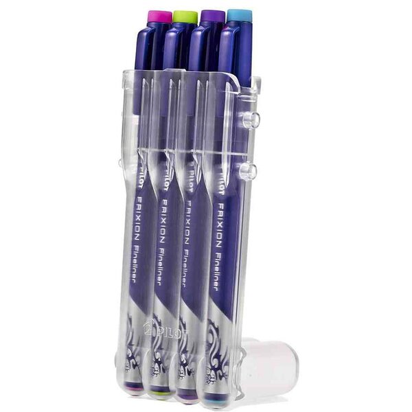 Stylo feutre fineliner frixion evolutive set  étui 4 pilot