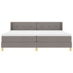 vidaXL Lit à ressorts avec matelas Taupe 200 x 200 cm Polyester