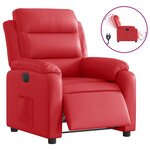 vidaXL Fauteuil inclinable électrique Rouge Similicuir