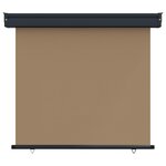 vidaXL Store latéral de balcon 100  polyester fer acier