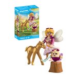 71844 Poulain licorne doré avec fée