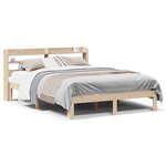 vidaXL Cadre de lit avec tête de lit 150x200 cm bois de pin massif