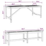 vidaXL Ensemble de salle à manger pour jardin 7 Pièces Marron