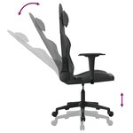 vidaXL Chaise de jeu de massage noir similicuir
