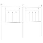 vidaXL Tête de lit de remplacement métal blanc 150 cm