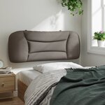 vidaXL Coussin de tête de lit taupe 100 cm tissu